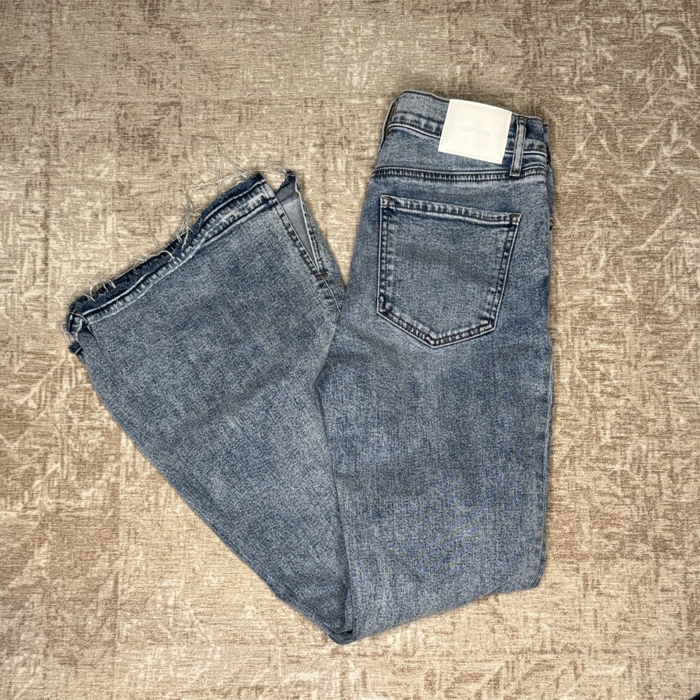 Express Light Blue Cropped Jeans